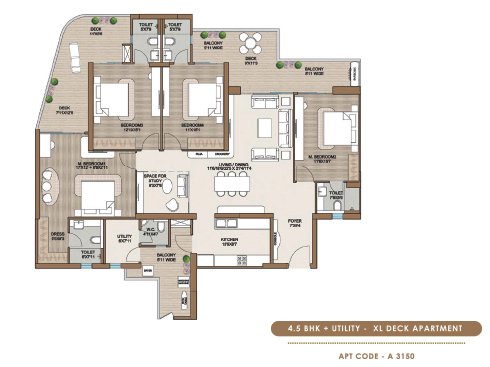 smartworld-onedxp-4.5bhk-floor-plan